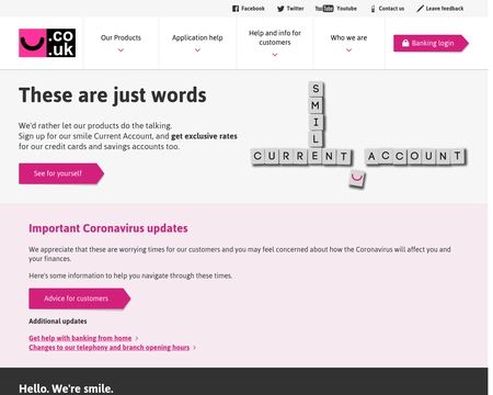 website thubmnail of Smile.co.uk