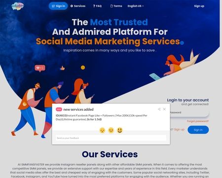 website thubmnail of Smmfansfaster