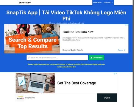 website thubmnail of Snaptik86
