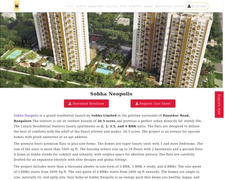 website thubmnail of Sobhaneopolis.net.in