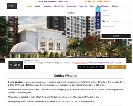 website thubmnail of Sobhawindsor.gen.in