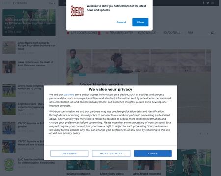 website thubmnail of Soccerhub.com.ng