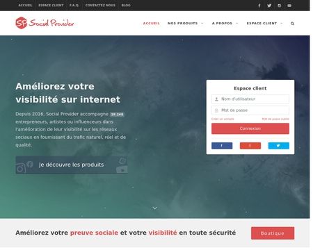 website thubmnail of Social Provider
