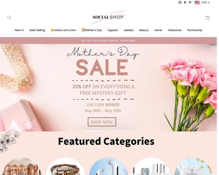 website thubmnail of Social Shop