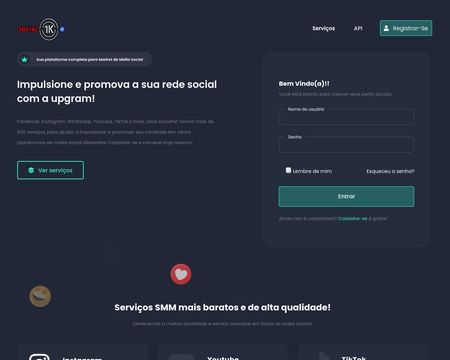 website thubmnail of Social1k.net
