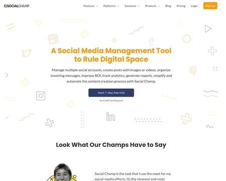 website thubmnail of Social Champ