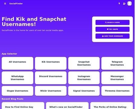 website thubmnail of SocialFinder