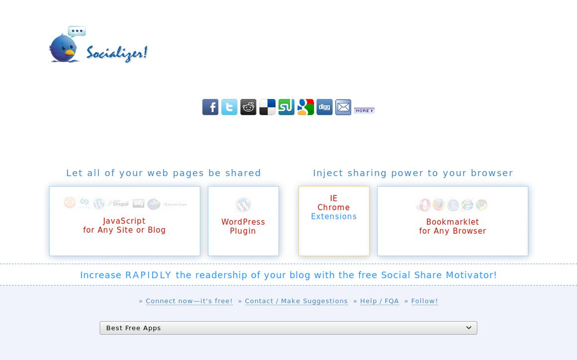 website thubmnail of Socializer.info