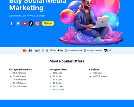 website thubmnail of Socialsgrow