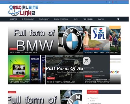 website thubmnail of Socialsitelinkz