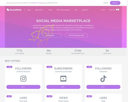 website thubmnail of SocialWick