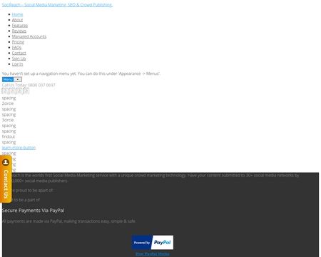 website thubmnail of SociReach