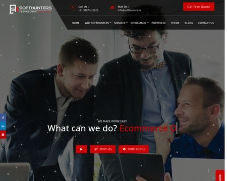 website thubmnail of Softhunters.in