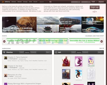 website thubmnail of Sofurry