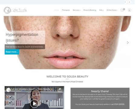 website thubmnail of Solea Beauty
