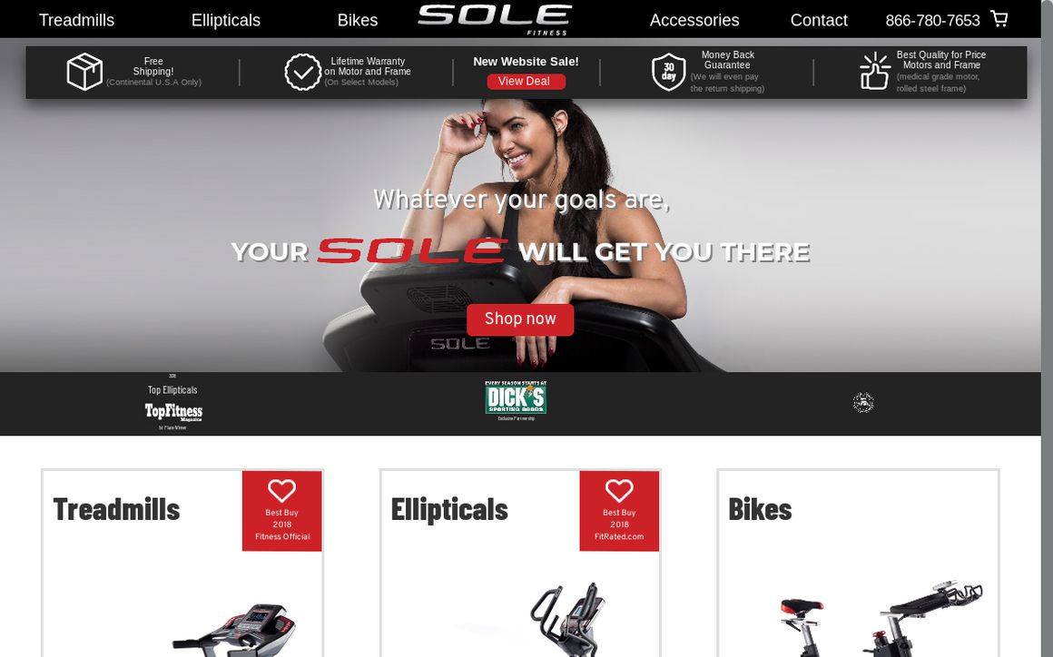 website thubmnail of SOLE Fitness