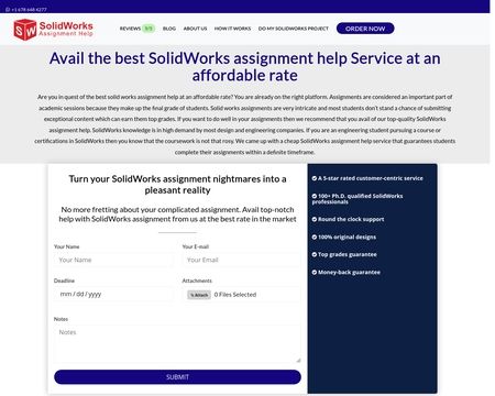 website thubmnail of Solidworks Assignment Help