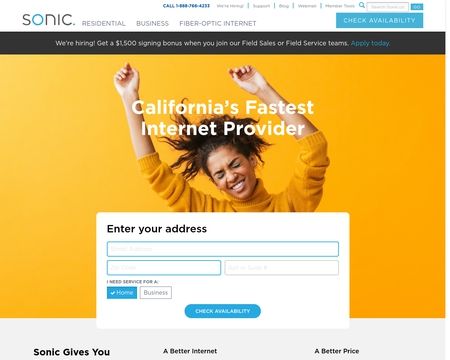 website thubmnail of Sonic.net