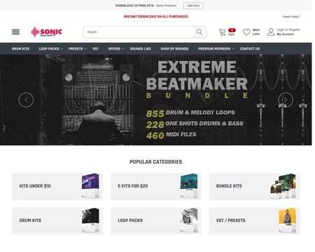 website thubmnail of Sonicsoundsupply.net