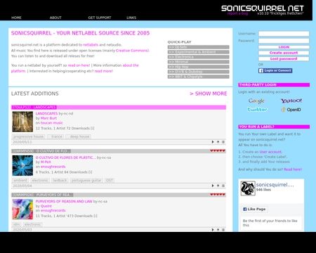 website thubmnail of Sonicsquirrel.net