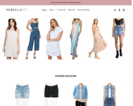website thubmnail of Sorella-boutique-granger.myshopify