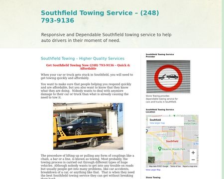 website thubmnail of Southfieldtowingservice.blogspot