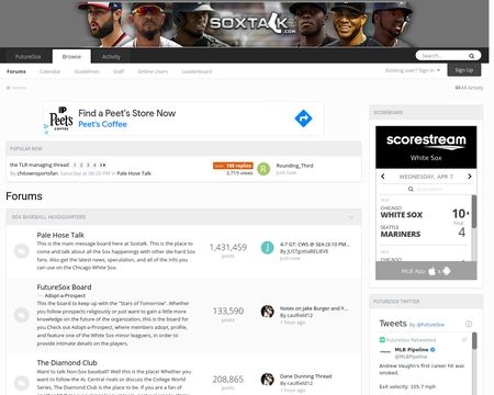 website thubmnail of Soxtalk.com