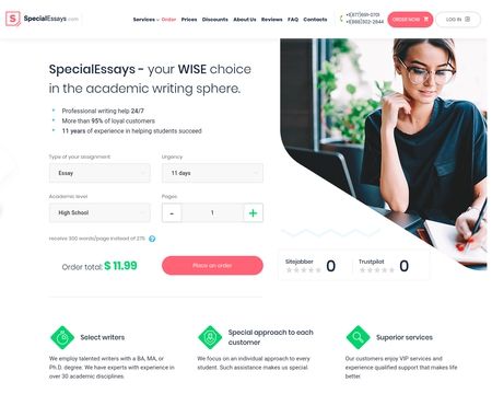 website thubmnail of SpecialEssays