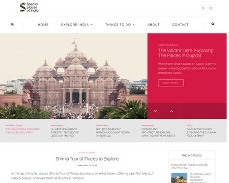 website thubmnail of Specialplacesofindia