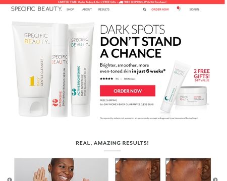 website thubmnail of Specific Beauty