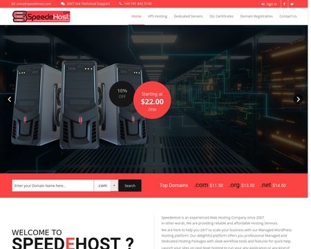 website thubmnail of SpeedeHost