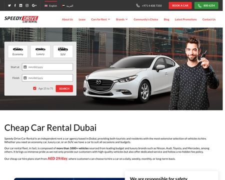 website thubmnail of Speedy Drive