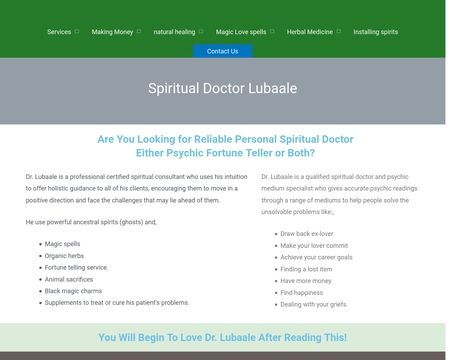 website thubmnail of Spiritualdoctor.co.za