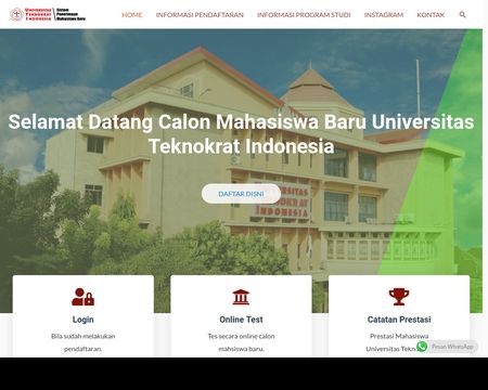 website thubmnail of Spmb.teknokrat.ac.id