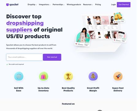 website thubmnail of Spocket