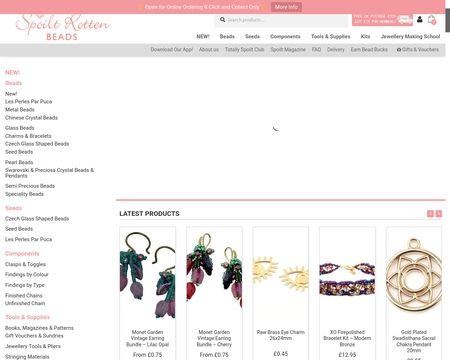 website thubmnail of Spoiltrottenbeads.co.uk