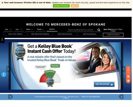 website thubmnail of Spokane Mercedes