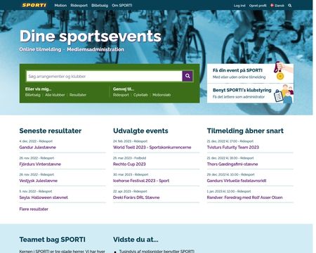 website thubmnail of Sporti.dk