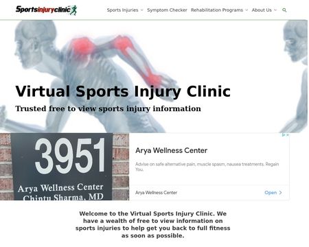 website thubmnail of Virtual Sports Injury Clinic