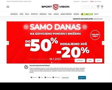 website thubmnail of Sportvision.rs