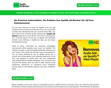 website thubmnail of Spotifyadblocker