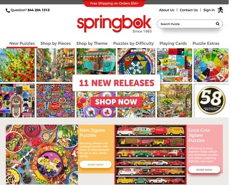 website thubmnail of Springbok-Puzzles