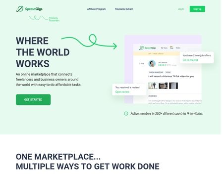 website thubmnail of SproutGigs