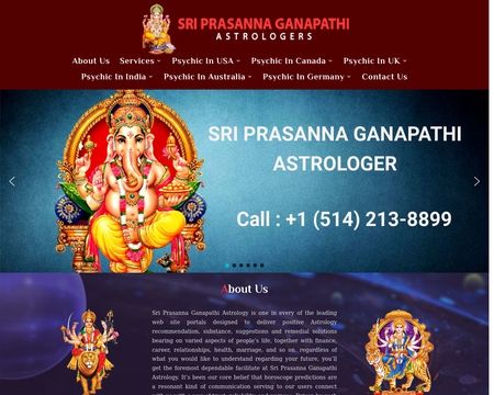 website thubmnail of Sri Prasanna Ganapathi Astrologer