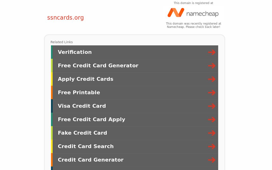 website thubmnail of Ssncards.org