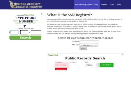 Social Security Numbers Online