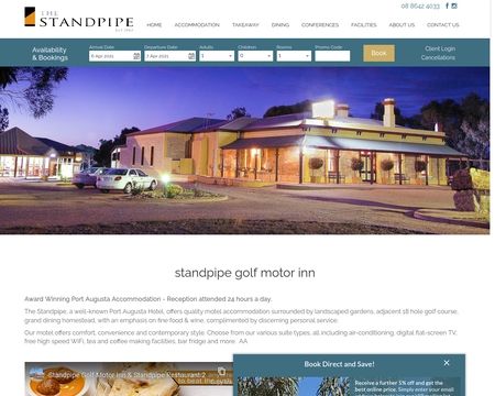 website thubmnail of Standpipe Golf Motor Inn