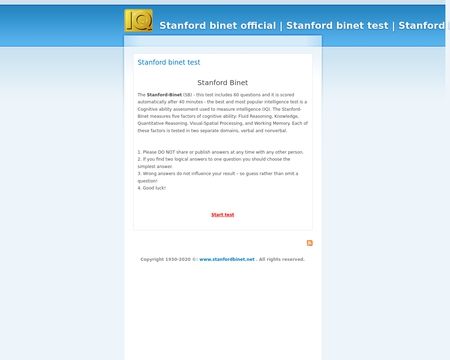 website thubmnail of Stanford binet