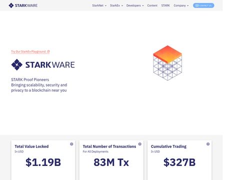 website thubmnail of Starkware.co
