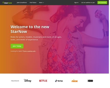 website thubmnail of StarNow.co.uk